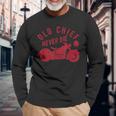 Old Chief Never Die Indian Vintage Motorcycle Long Sleeve T-Shirt Gifts for Old Men