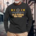Old Forge New York Total Solar Eclipse 2024 Long Sleeve T-Shirt Gifts for Old Men