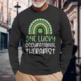 One Lucky Occupational Therapist St Patrick's Day Therapy Ot Long Sleeve T-Shirt Gifts for Old Men
