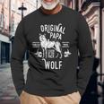 Original Papa Wolf Anführer Des Rudel-S Langarmshirts Geschenke für alte Männer