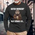 Otter Guten Morgen Ganz Dünnes Eis Kaffee Guten Morgen Langarmshirts Geschenke für alte Männer