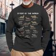 Otters Of The World Sea Otter Giant Otter Educational Long Sleeve T-Shirt Gifts for Old Men
