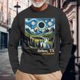Outdoors Total Solar Eclipse Belton Texas Long Sleeve T-Shirt Gifts for Old Men