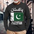 Pakistan Flag Cool Pakistani Flags Top Langarmshirts Geschenke für alte Männer