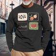 Palestine Olives Watermelon Orange Falasn Palestinian Long Sleeve T-Shirt Gifts for Old Men