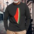 Palestine Watermelon Watermelon Palestine Map Long Sleeve T-Shirt Gifts for Old Men