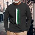 Palestinian Territory Flag Color Stripes Long Sleeve T-Shirt Gifts for Old Men