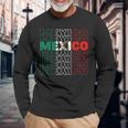 Hispanic Heritage Mexico Flag Proud Mexican Roots Pride Long Sleeve T-Shirt Gifts for Old Men
