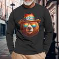 Papa Bear Papa Bearatertagsgeschenk Für Papa Spruch Lustig Langarmshirts Geschenke für alte Männer