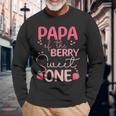 Papa Of The Berry Sweet One Strawberry First Birthday Long Sleeve T-Shirt Gifts for Old Men