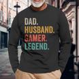 Papa Ehemann Gamer Legendideospielspieler Gaming Dad Langarmshirts Geschenke für alte Männer