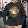 Papa Like A Grandpa Only Cooler For Dad Papa Men Long Sleeve T-Shirt Gifts for Old Men