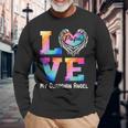Papa Is My Guardian Angel Love Peace Forever Dad In Heaven Long Sleeve T-Shirt Gifts for Old Men
