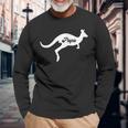 Papa Kangaroo Dad Kangaroo Family Matching Long Sleeve T-Shirt Gifts for Old Men