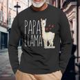 Papa Lama Lustig Passende Familie Stamm Papa Opa Langarmshirts Geschenke für alte Männer