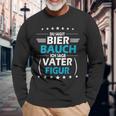 Papa Spruch Bier Lustig Geschenkatertag Bierbauchater Mit-Ausschnitt Langarmshirts Geschenke für alte Männer