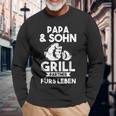 Papa Und Sohn Grillmeister Grilling Langarmshirts Geschenke für alte Männer