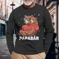 Papabear Bear Papa Und Baby Papa Father's Day Für Einen Papa Langarmshirts Geschenke für alte Männer