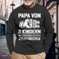 Papaon 2 Kindern Papa 2 Kinder Langarmshirts Geschenke für alte Männer