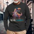 Papasaurus Dinosaurier Geburtstag Papa Saurus T-Rexatertag Langarmshirts Geschenke für alte Männer