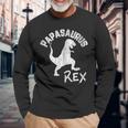 Papasaurus Rex Papa Dinosaurier Lustigesatertagsgeschenk Langarmshirts Geschenke für alte Männer