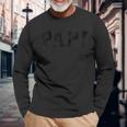 Papi Classic Bold Font Birthday Papi Long Sleeve T-Shirt Gifts for Old Men