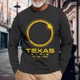 Paris Texas Tx Total Solar Eclipse 2024 Long Sleeve T-Shirt Gifts for Old Men