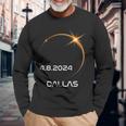 Path Of Totality America Total Solar Eclipse 2024 Dallas Long Sleeve T-Shirt Gifts for Old Men