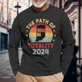 The Path Of Totality Indiana Solar Eclipse 2024 In Indiana Long Sleeve T-Shirt Gifts for Old Men