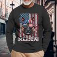 Patriotic Dutch Shepherd Dog Lover Us Flag Independence Day Long Sleeve T-Shirt Gifts for Old Men