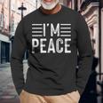 I Come In Peace Im Peace Matching Couple Long Sleeve T-Shirt Gifts for Old Men