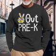 Peace Out Pre-K Last Day Of School Pre-K Graduate 2024 Long Sleeve T-Shirt Gifts for Old Men