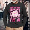 Peace Single Digits I'm 10 Smile Face For Birthday Girls Long Sleeve T-Shirt Gifts for Old Men
