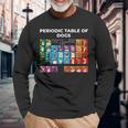 Periodic Table Of Dogs Dog Lover Science Long Sleeve T-Shirt Gifts for Old Men
