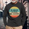 Personalisiertes Langarmshirts El Mejor Samuel Del Mundo, Vintage Design Geschenke für alte Männer