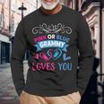 Pink Or Blue Grammy Loves You Gender Reveal Party Shower Long Sleeve T-Shirt Gifts for Old Men