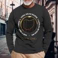 Piqua Ohio Total Solar Eclipse 2024 Long Sleeve T-Shirt Gifts for Old Men