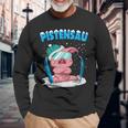 Pistensau Ski Sau Winter Skiing Slogan Piste Langarmshirts Geschenke für alte Männer