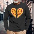 Pizza Broken Heart Pepperoni Slice Heartbreak Long Sleeve T-Shirt Gifts for Old Men