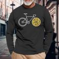 Pizza Fahrrad Radsport Fahrradfahren Fahrradtour Langarmshirts Geschenke für alte Männer