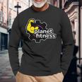 Planet Gym Fitness Bicep Workout Exercise Training Women Long Sleeve T-Shirt Gifts for Old Men