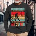 Play Guitar Vintage Music Graphic For Guitarists Long Sleeve T-Shirt Gifts for Old Men