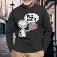 Please Use It Brain Lustiger Sarkastischer Dummer Menschenhumor Langarmshirts Geschenke für alte Männer