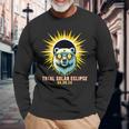 Polar Bear Watching Total Solar Eclipse Long Sleeve T-Shirt Gifts for Old Men