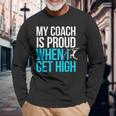 Pole Vault Pole Jumping High Pole Vaulting Long Sleeve T-Shirt Gifts for Old Men