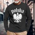 Polska Polish Eagle Langarmshirts Geschenke für alte Männer
