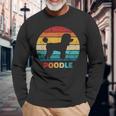 Poodle Vintage Langarmshirts Geschenke für alte Männer