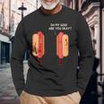 Pork Hot Dog Lover Sausage Hotdog Long Sleeve T-Shirt Gifts for Old Men