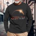 Presque Isle Maine Eclipse Solar Total April 8 2024 Eclipse Long Sleeve T-Shirt Gifts for Old Men
