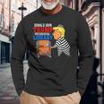 Prison Trump Presidential Library Anti Trump 2022 Long Sleeve T-Shirt Gifts for Old Men